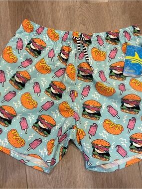 Dolfin Swim 5.5” Board Shorts in Burger Time Pattern